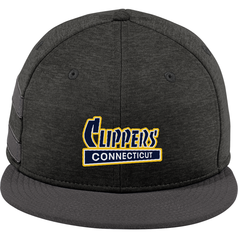 CT Clippers New Era Shadow Heather Striped Flat Bill Snapback Cap