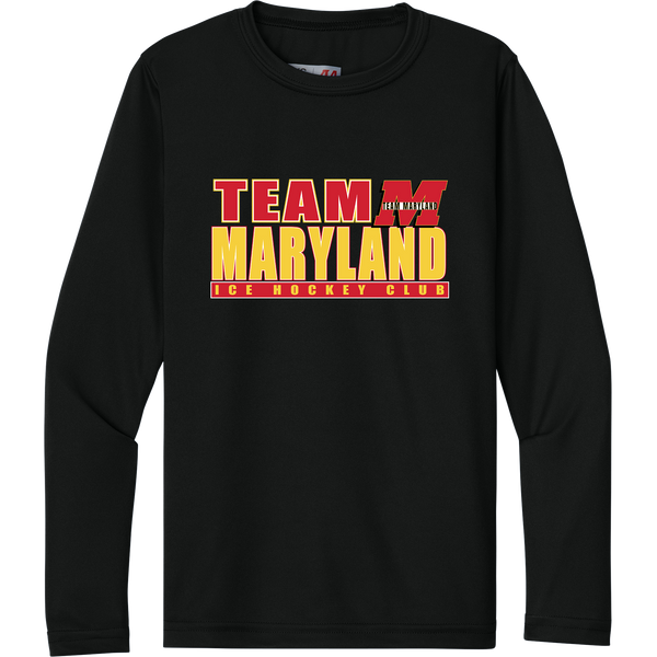 Team Maryland Youth Cooling Performance Long Sleeve Tee