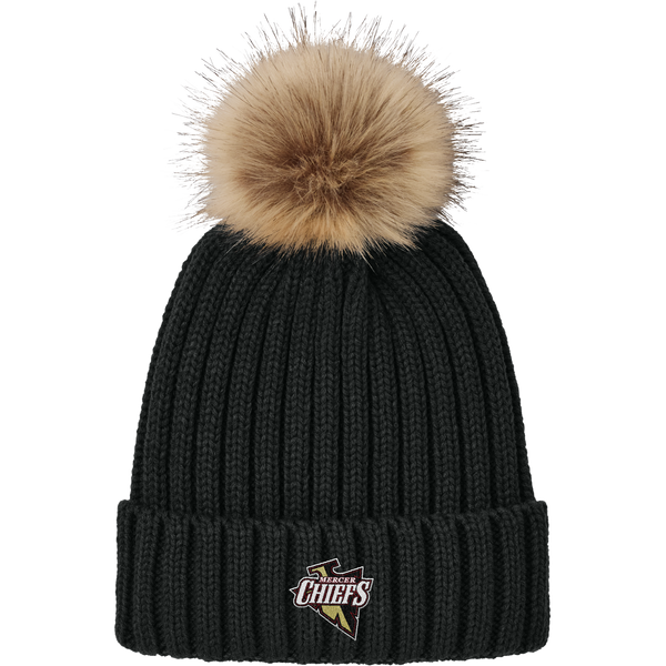 Mercer Chiefs Faux Fur Pom Beanie