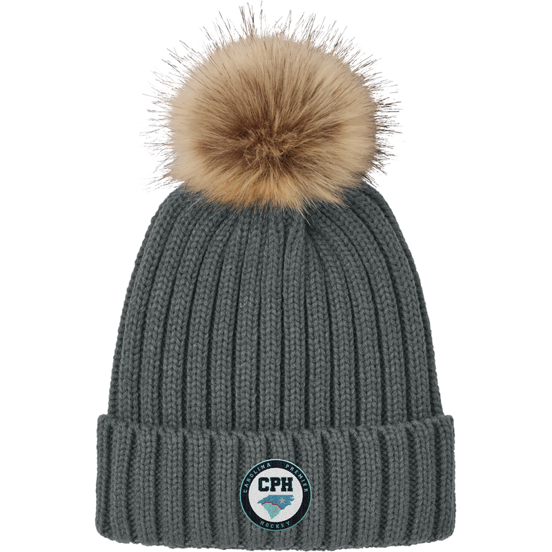 Carolina Premier Hockey Faux Fur Pom Beanie