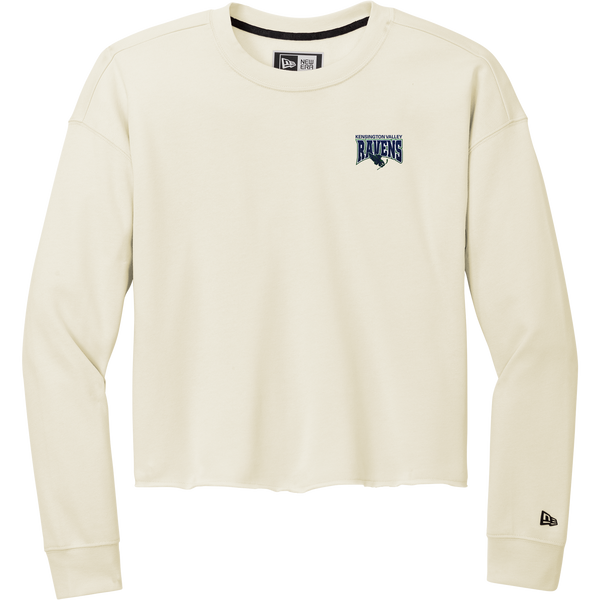 Kensington Valley Ravens New Era Ladies Tri-Blend Fleece Crop Crew