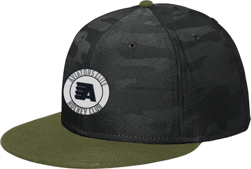 Aspen Aviators New Era Camo Flat Bill Snapback Cap