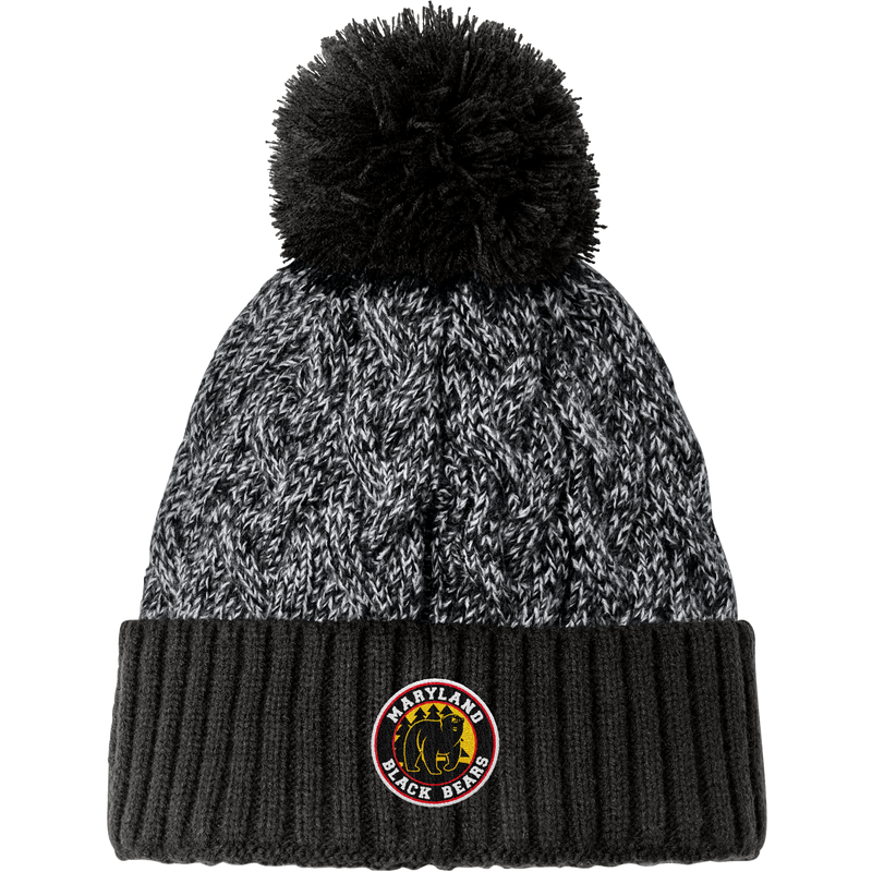 Maryland Black Bears New Era Marled Knit Pom Beanie