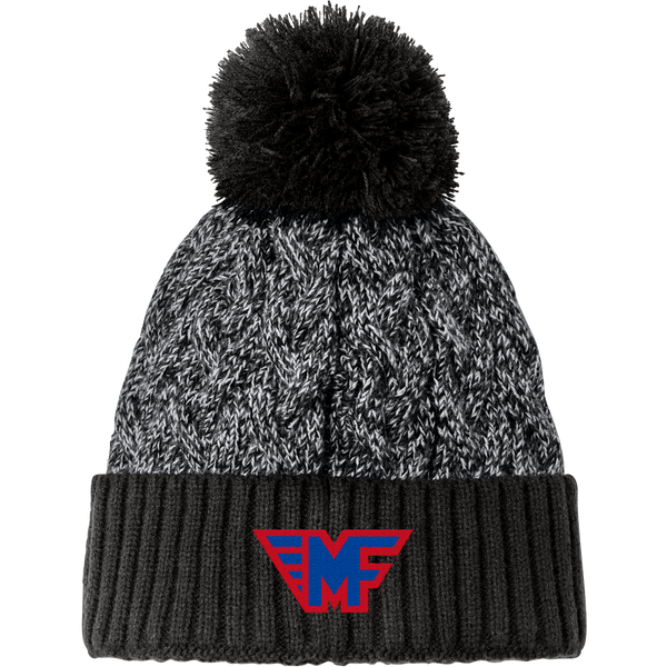 Mid-Fairfield New Era Marled Knit Pom Beanie