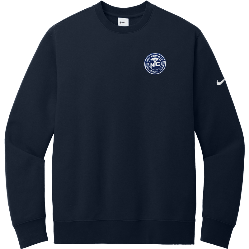 NYC Hockey Club Nike Club Fleece Sleeve Swoosh Crew