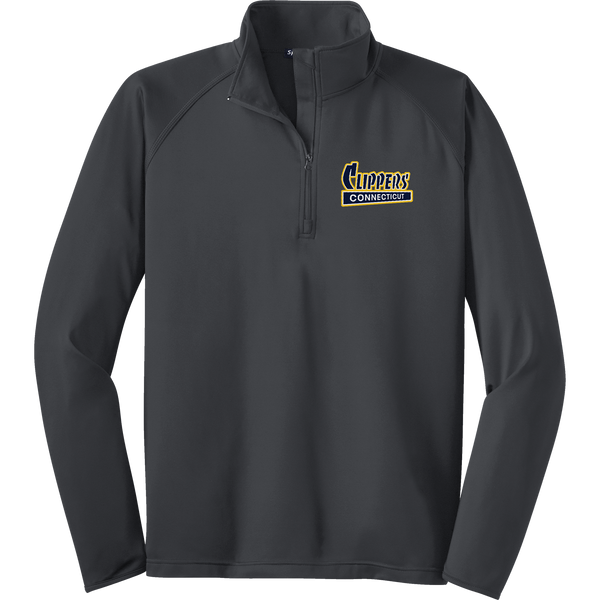 CT Clippers Sport-Wick Stretch 1/4-Zip Pullover