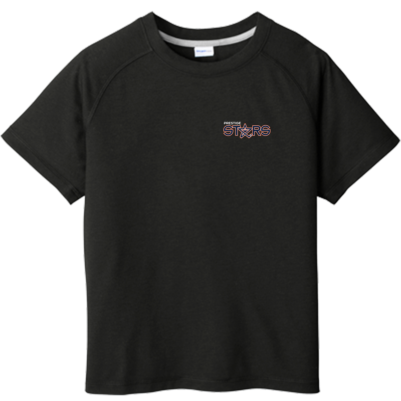 Prestige Stars Youth PosiCharge Tri-Blend Wicking Raglan Tee